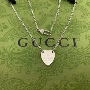 Gucci Trademark Signature Heart Necklace